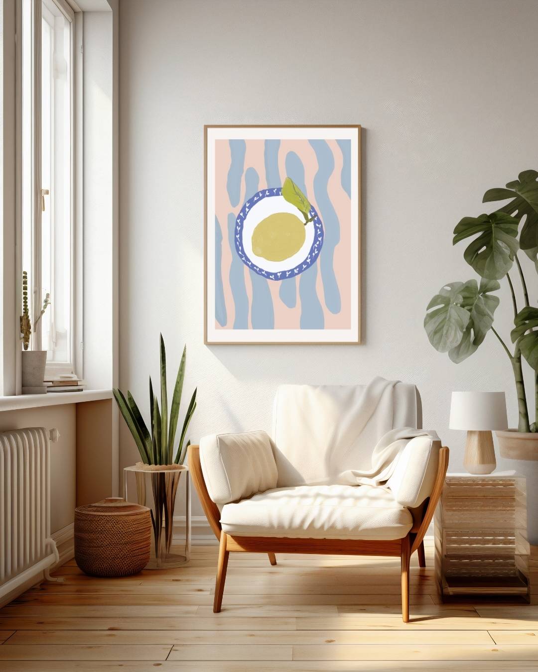 Citroen op servies Poster – staande poster voor modern interieur