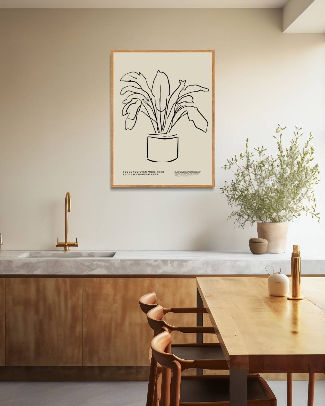 Houseplant Poster – staande poster voor modern interieur