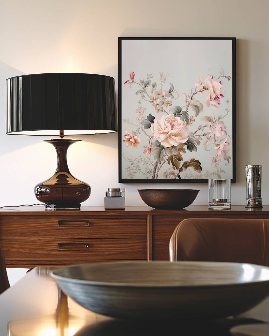 Klassieke bloemenillustratie Poster – staande poster voor modern interieur