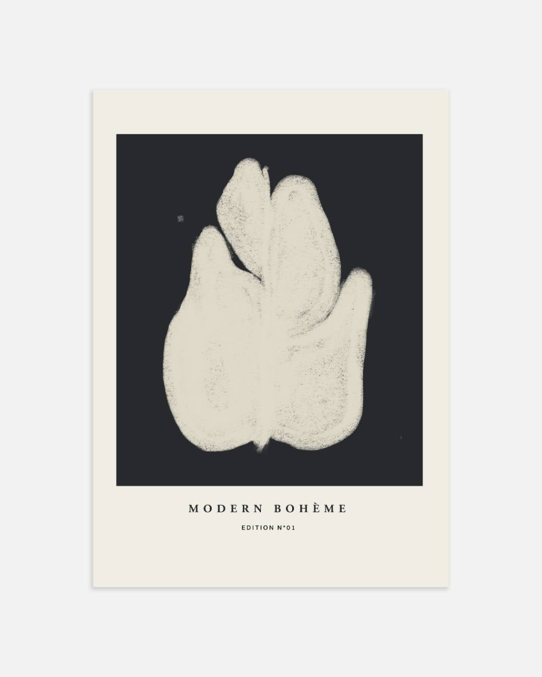 Monochroom blad Poster – portret wanddecoratie van WallArtistic