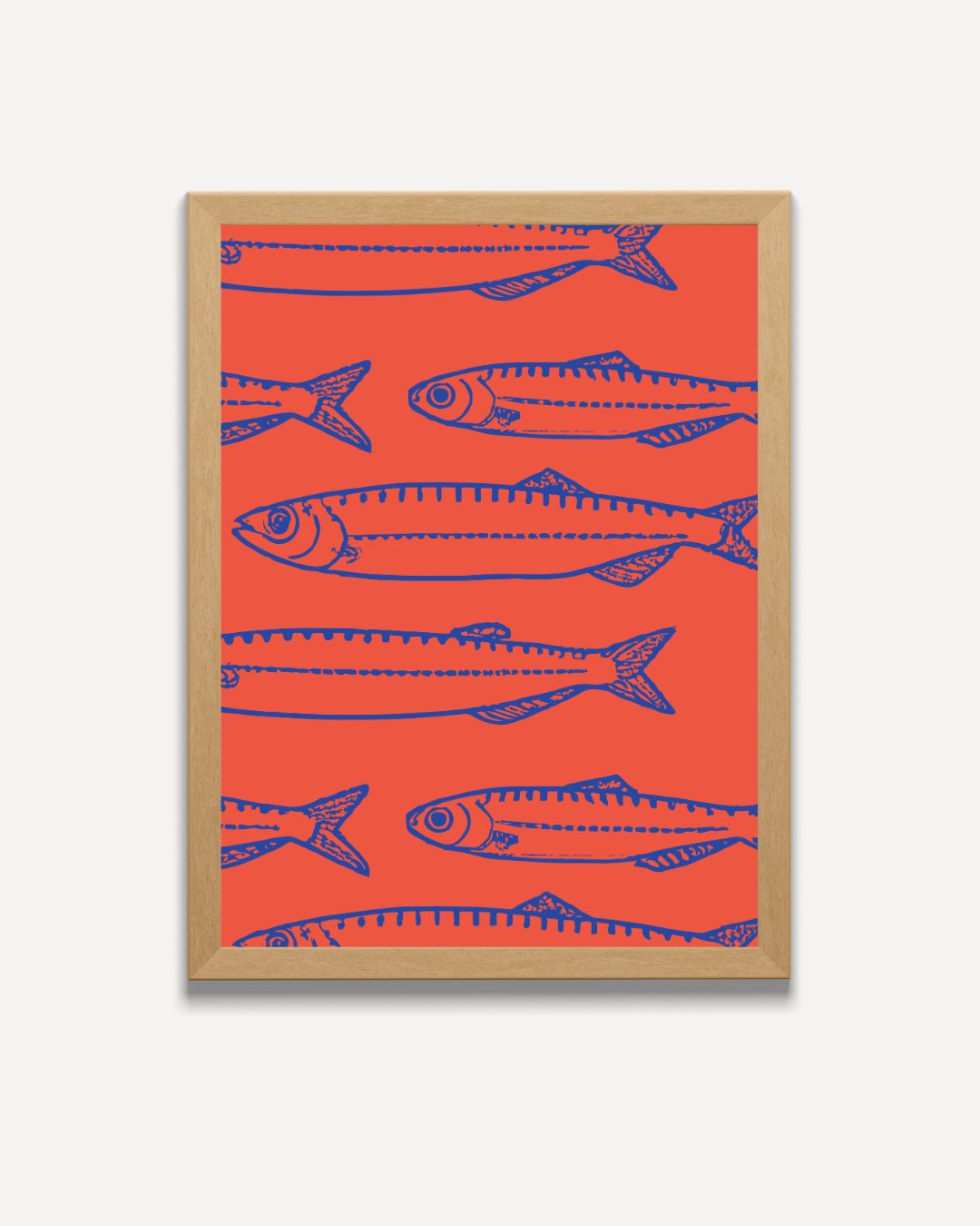 Maritieme Vis Illustratie Poster – portret poster als wanddecoratie