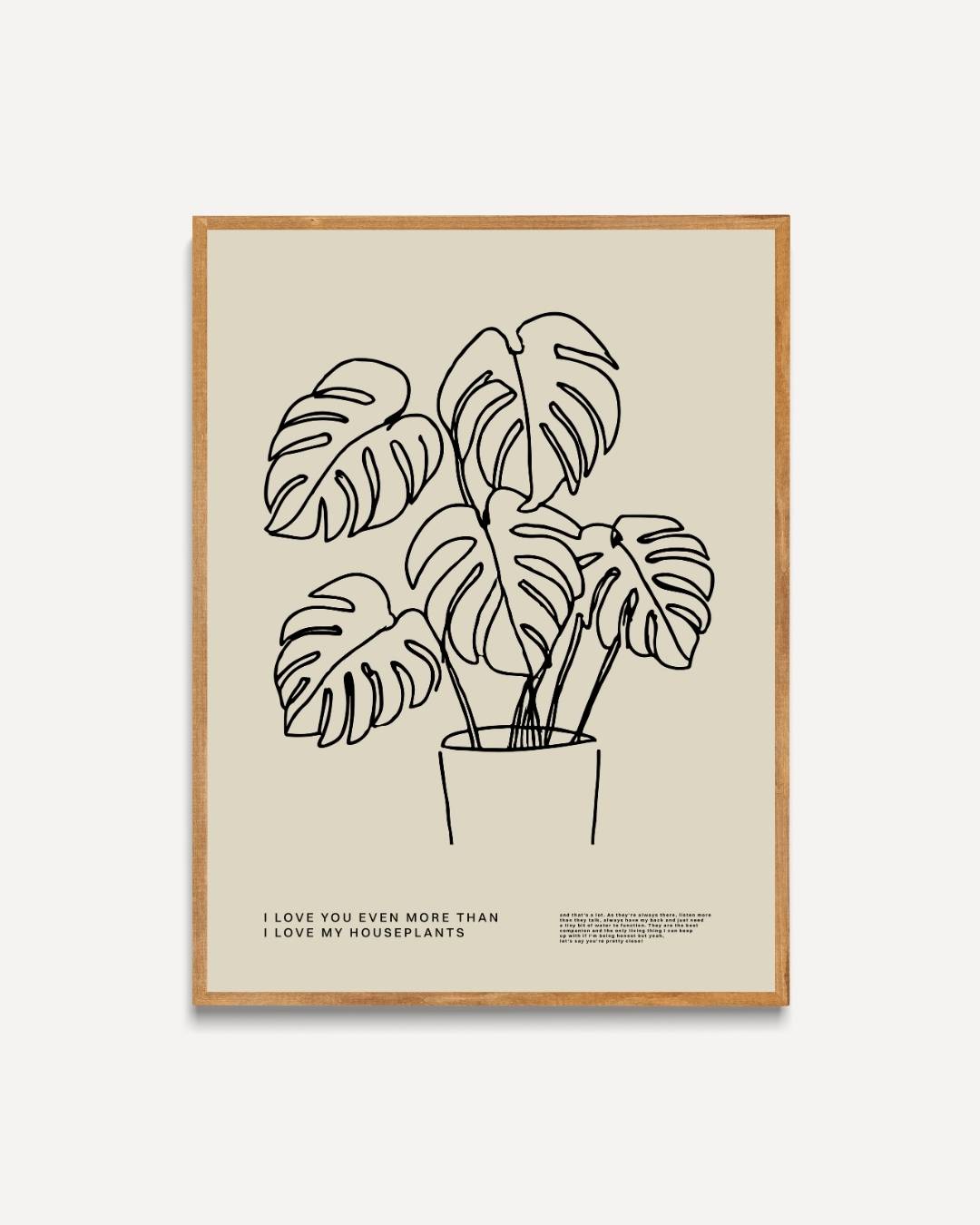 Monstera plant Poster – portret poster als wanddecoratie