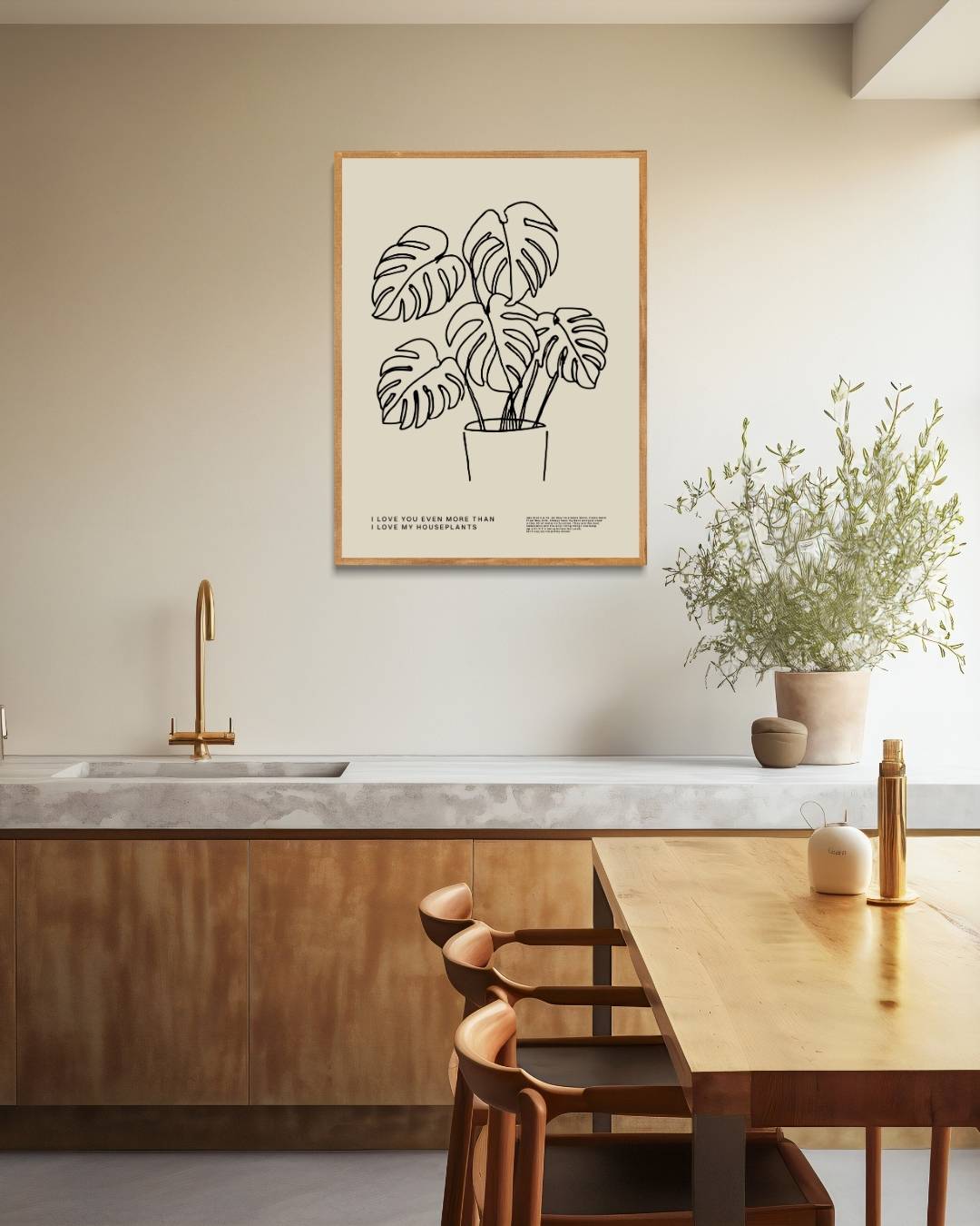 Monstera plant Poster – staande poster voor modern interieur