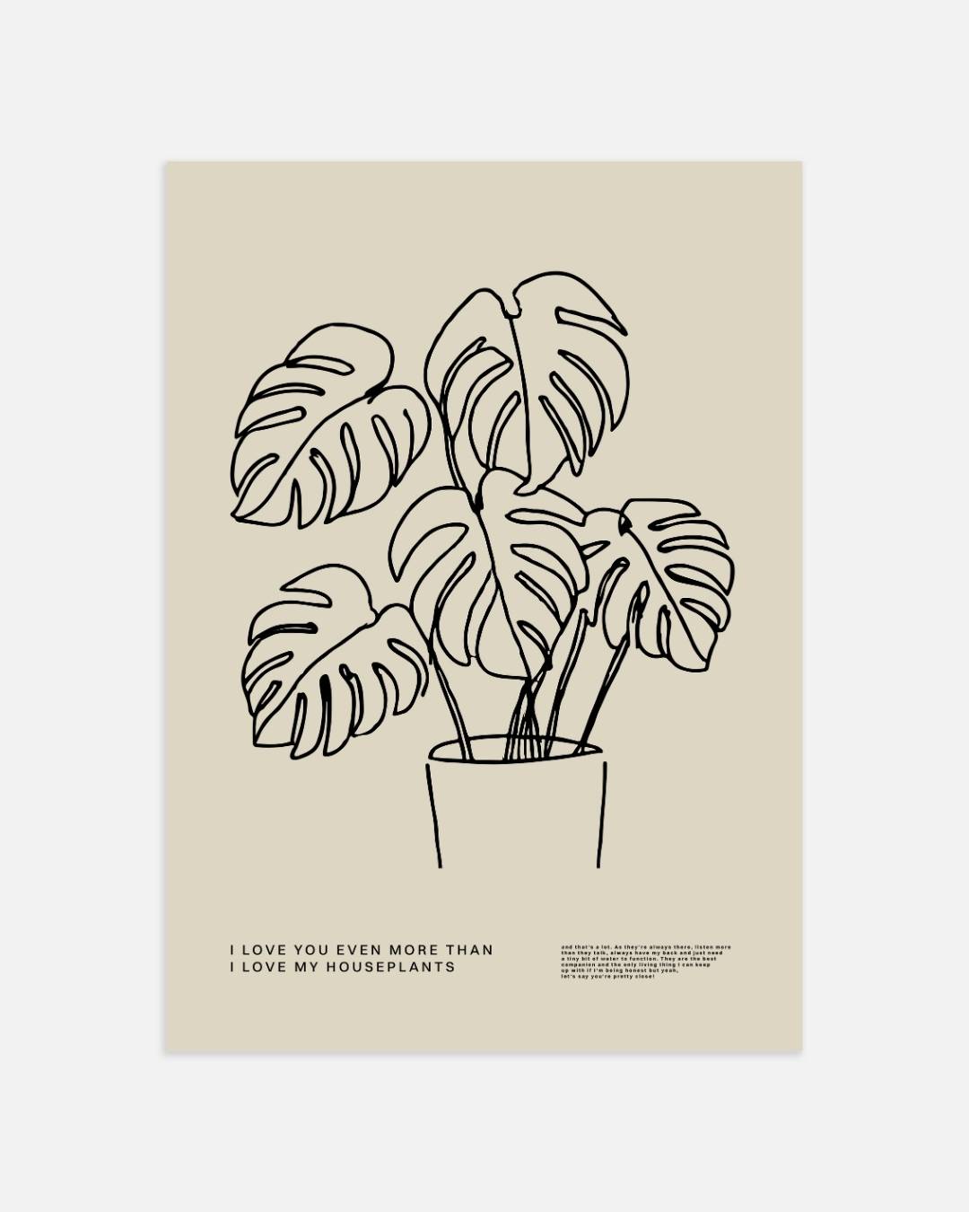 Monstera plant Poster – portret wanddecoratie van WallArtistic