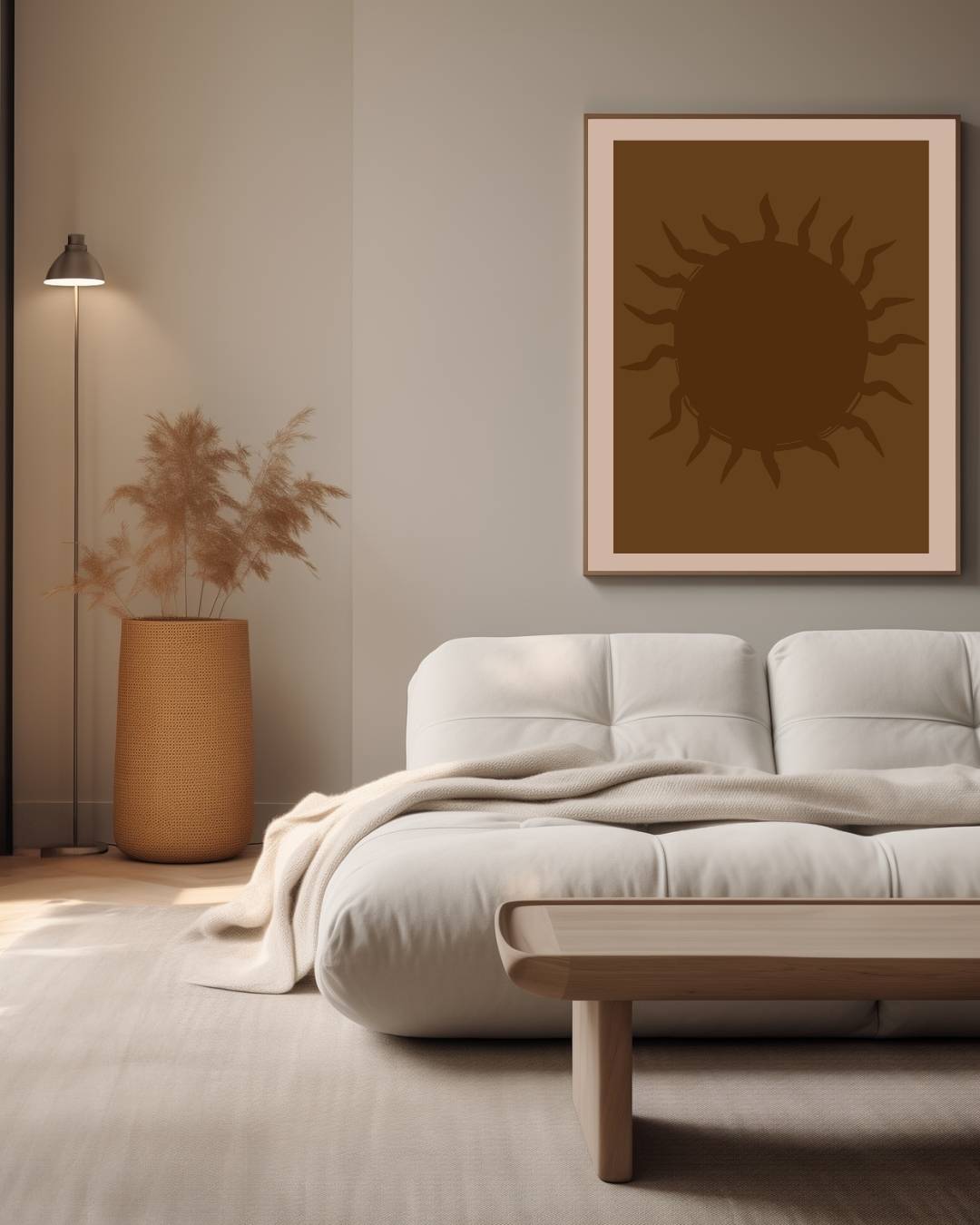 Vintage zon Poster – staande poster voor modern interieur