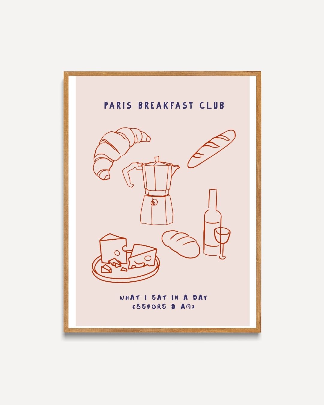 Paris breakfast club Poster – portret poster als wanddecoratie