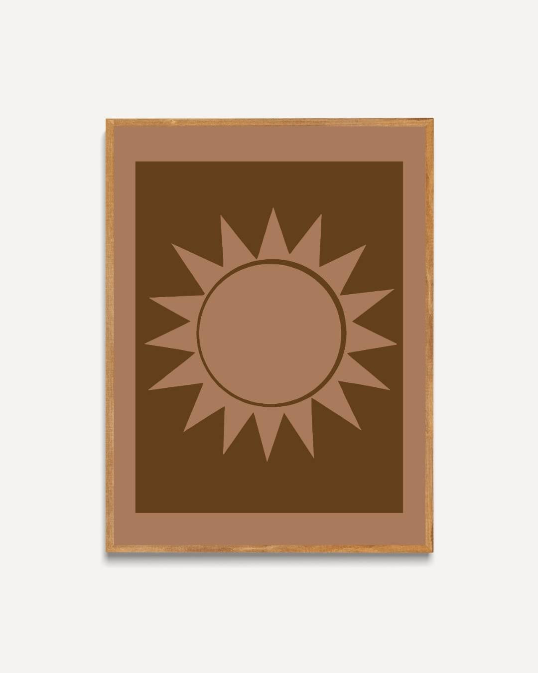 Grafische zon Poster – portret poster als wanddecoratie
