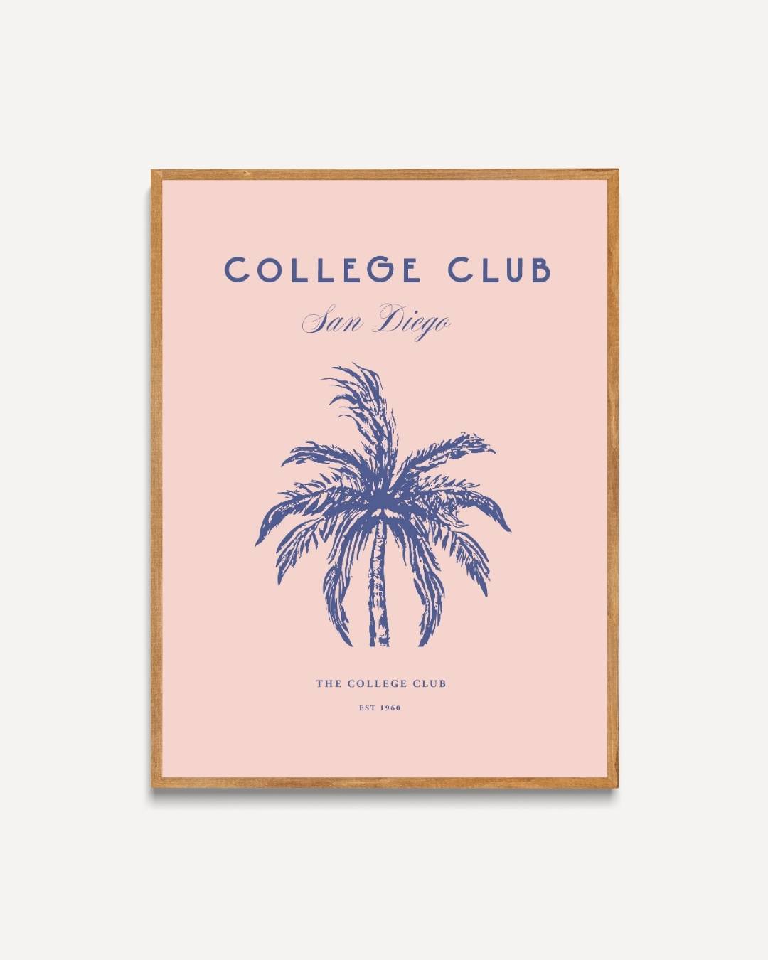College Club San Diego Poster – portret poster als wanddecoratie