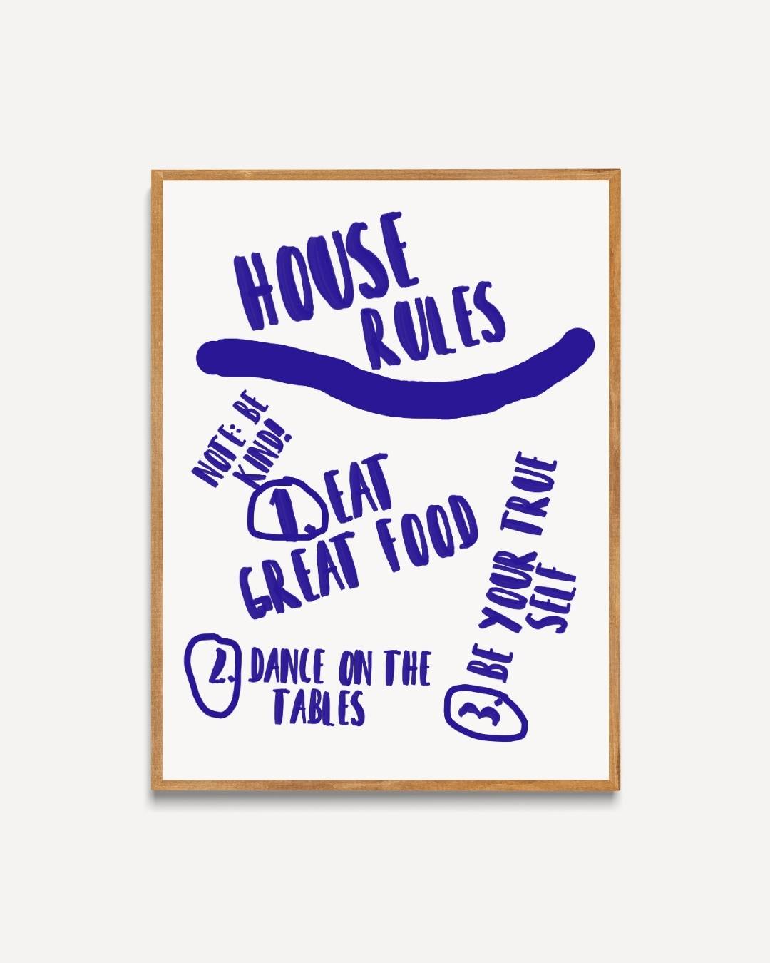 House rules Poster – portret poster als wanddecoratie