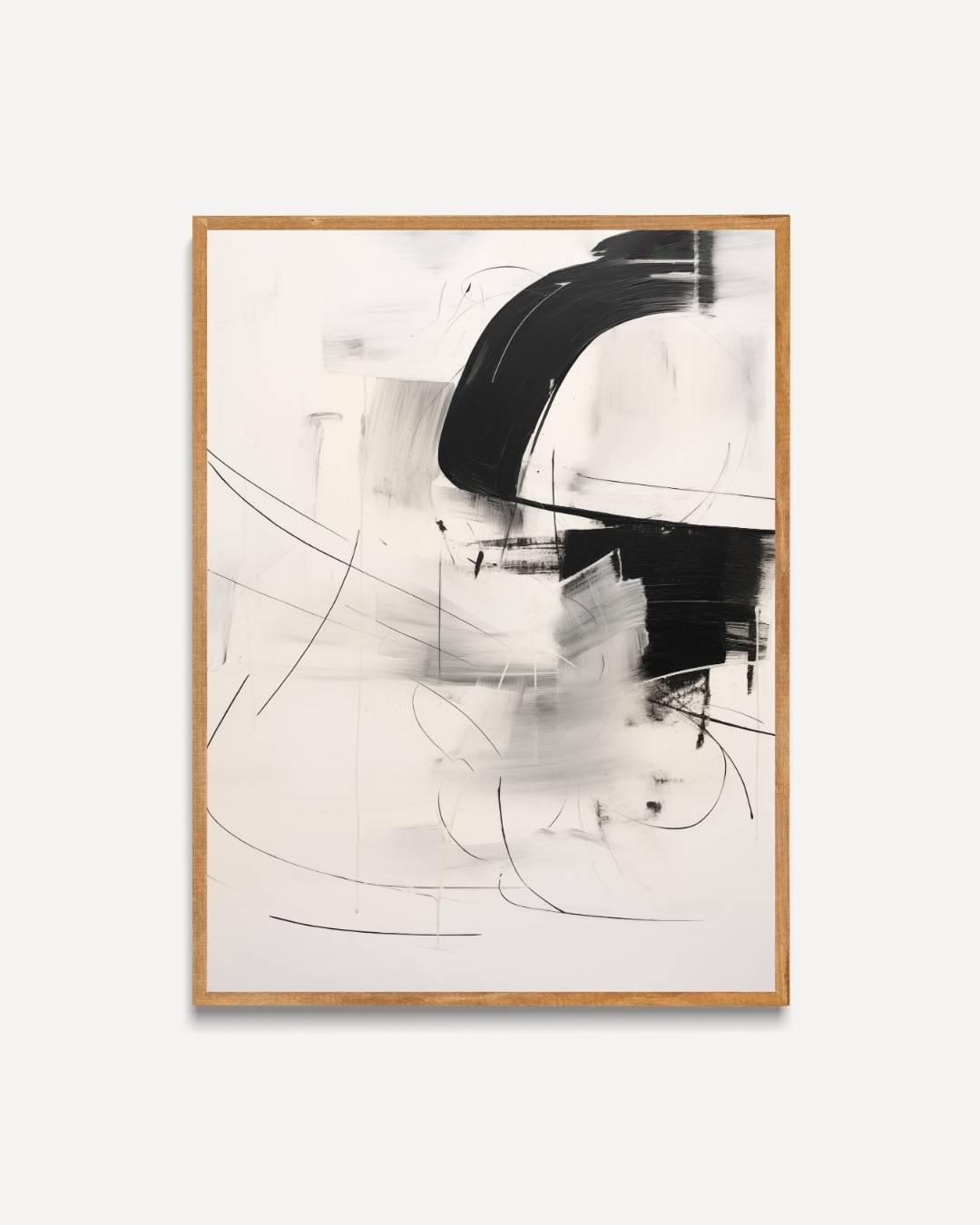 Moderne abstractie in zwart-wit Poster – portret poster als wanddecoratie
