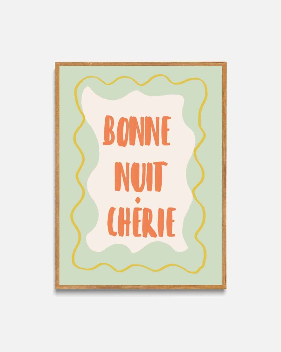 Bonne Nuit Chérie Poster – portret poster als wanddecoratie