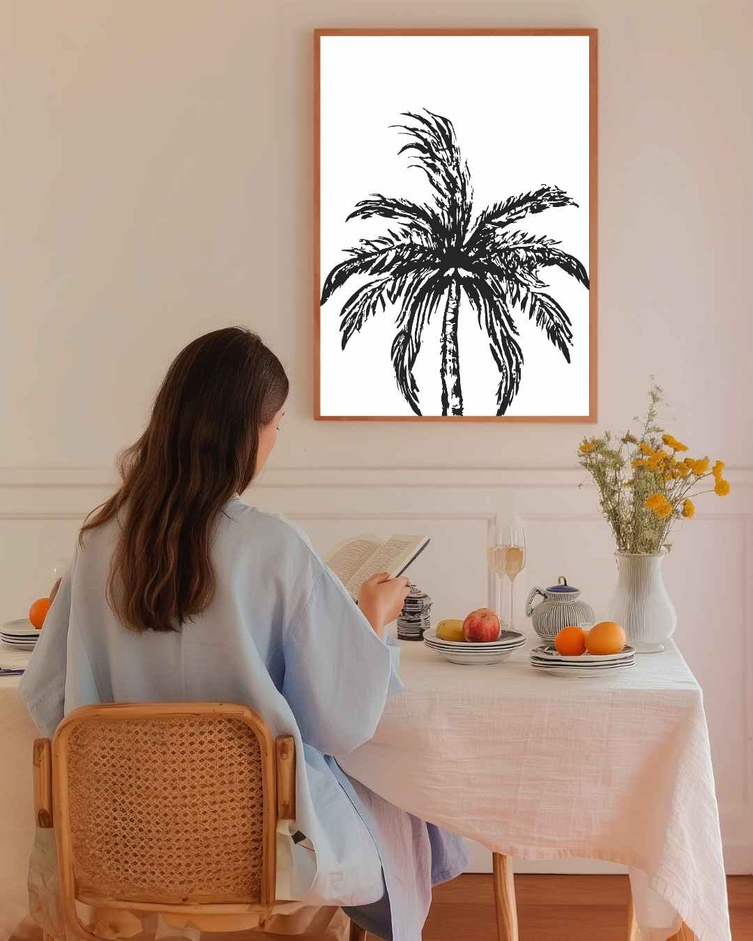 Palm Tree Silhouette Poster – staande poster voor modern interieur