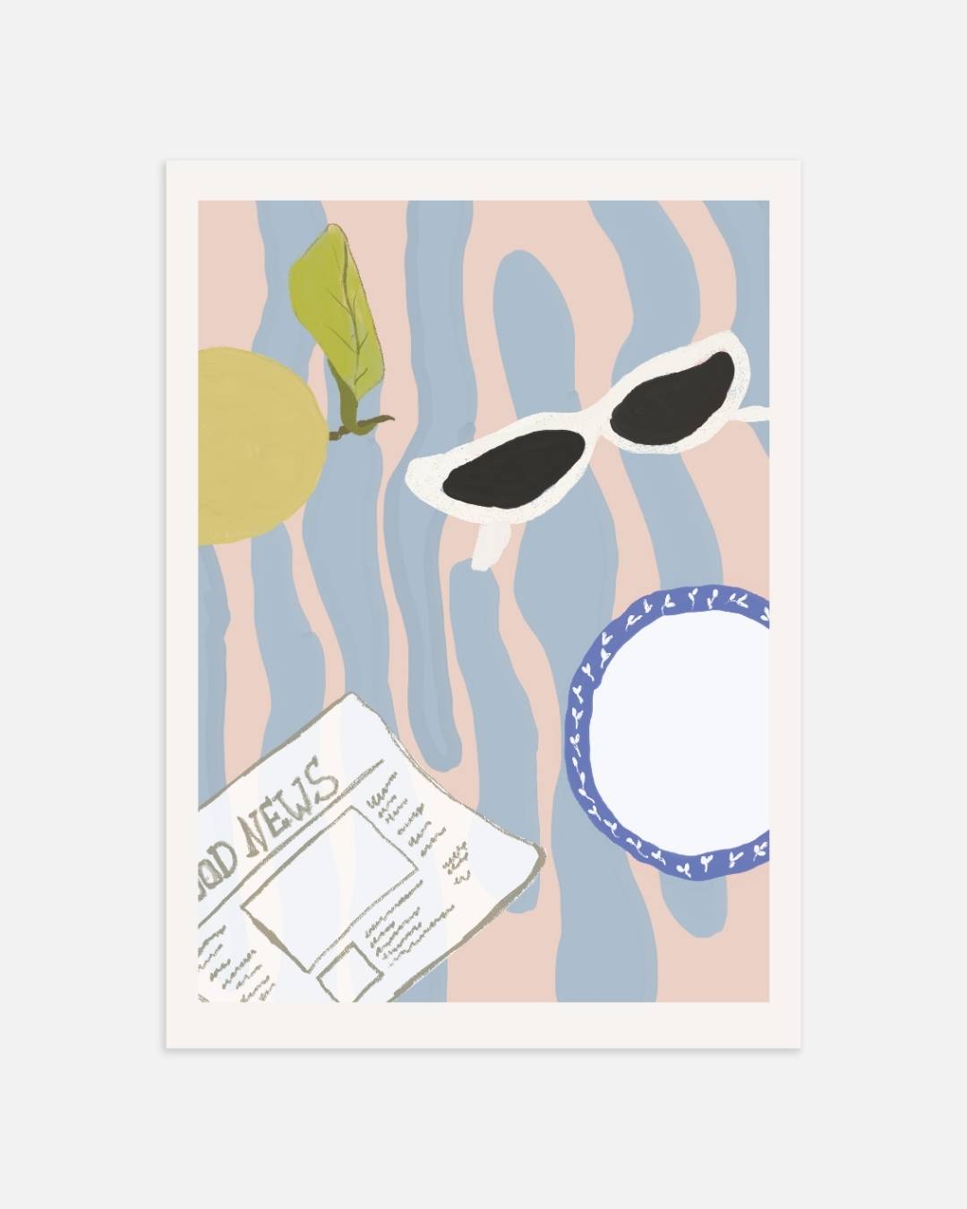 Zomerse tafelscène Poster – portret wanddecoratie van WallArtistic