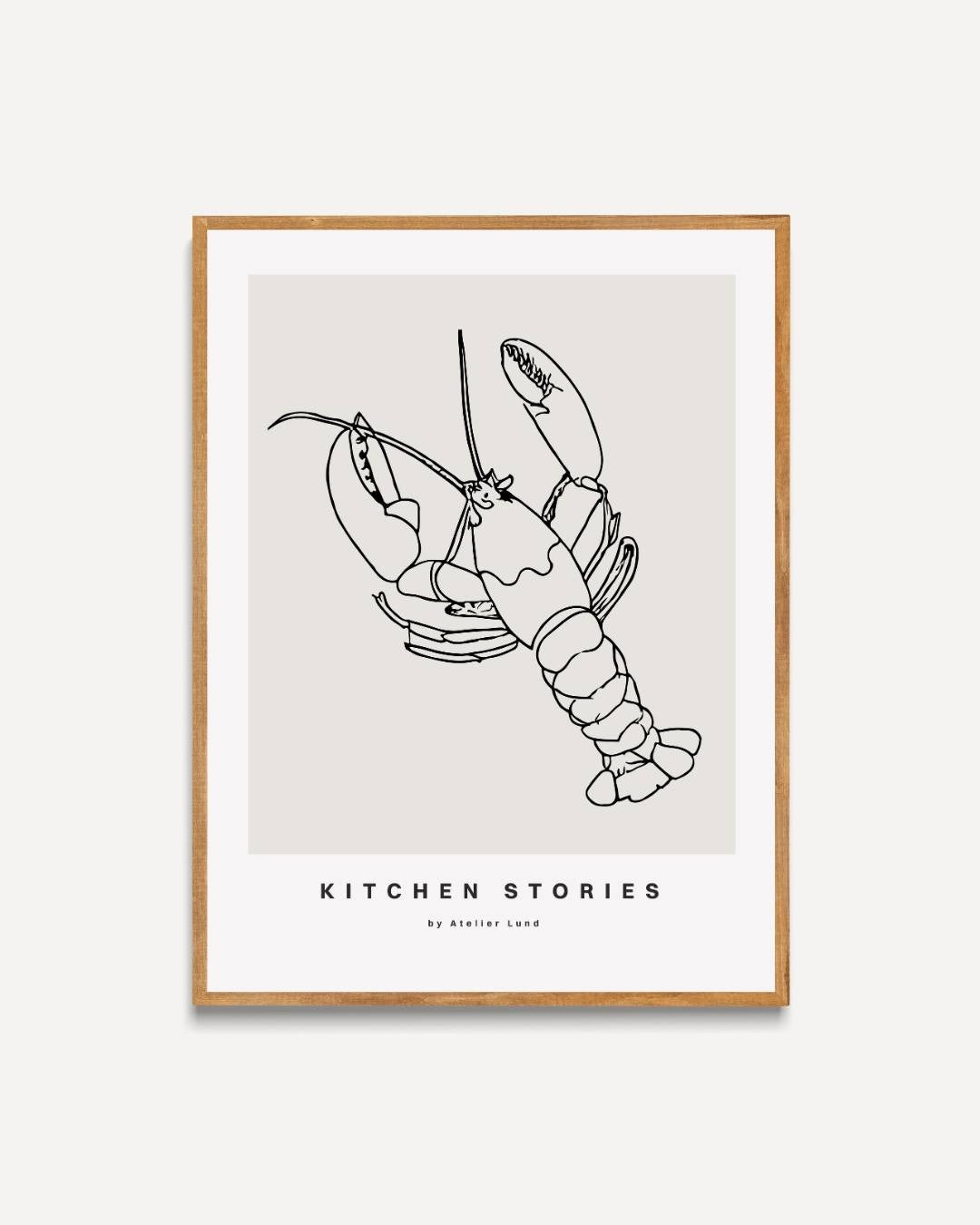 Kreeft Kitchen Stories Poster – portret poster als wanddecoratie