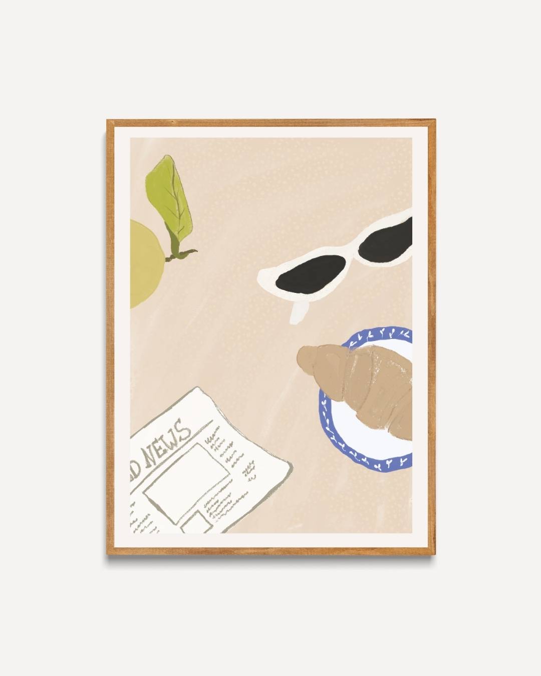 Ontspannen strand Poster – portret poster als wanddecoratie