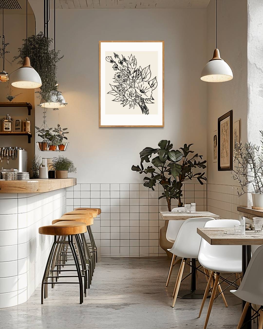 Bloemenboeket Poster Kunstwerk – staande poster voor modern interieur