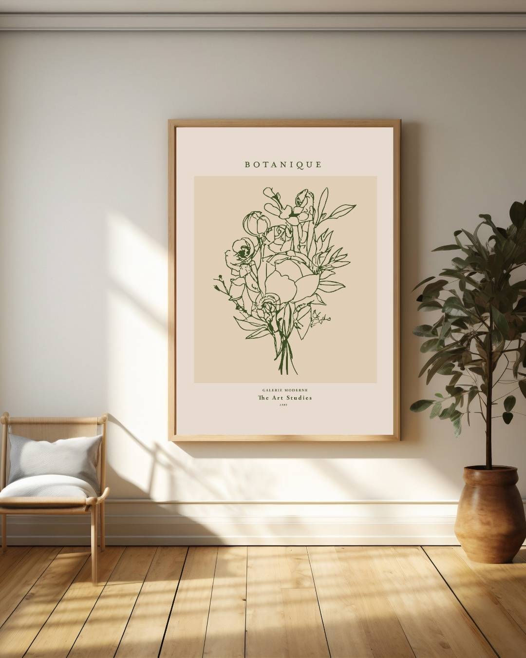 Rustieke bloemenvorm Poster – staande poster voor modern interieur