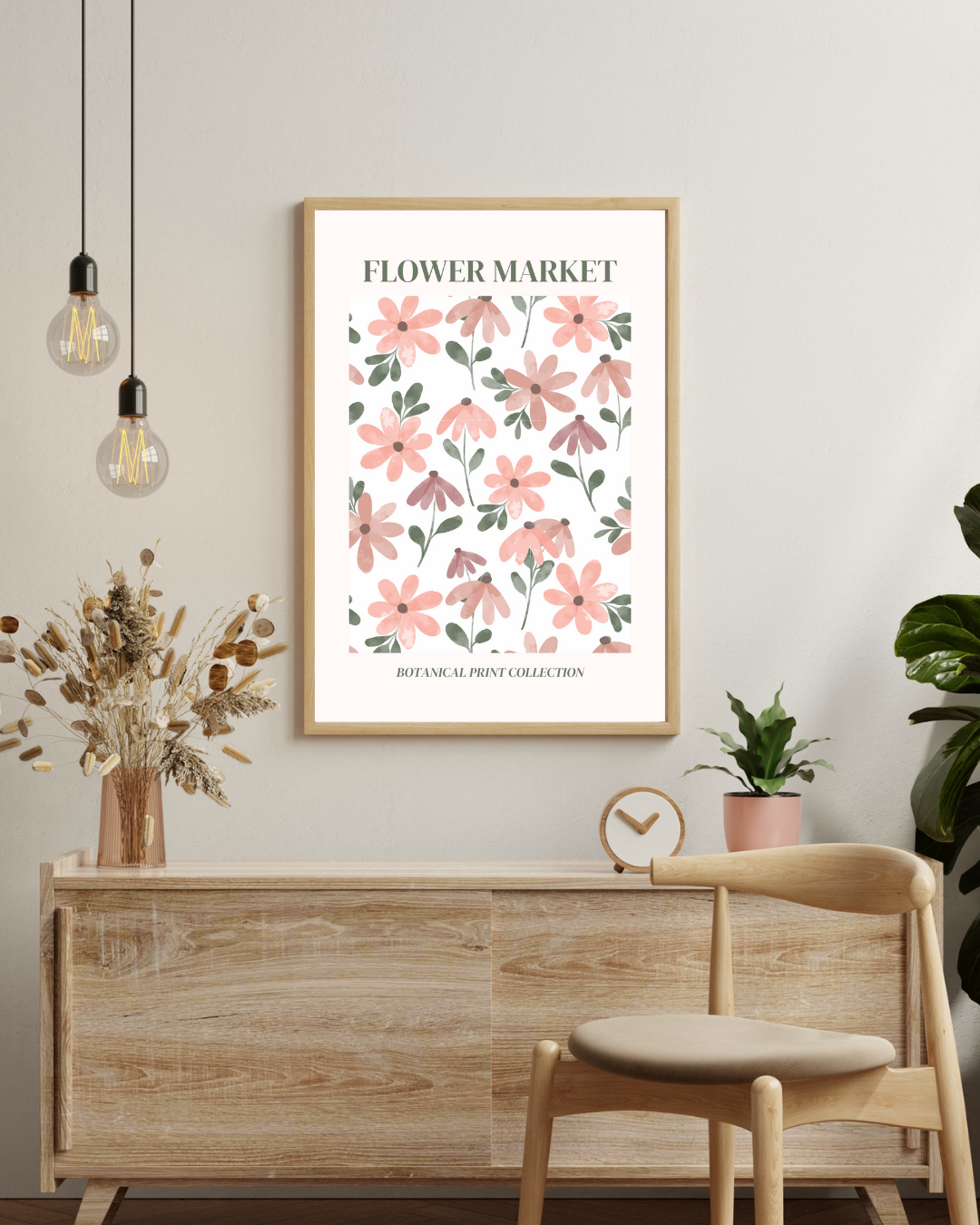 Flower market Poster – staande poster voor modern interieur