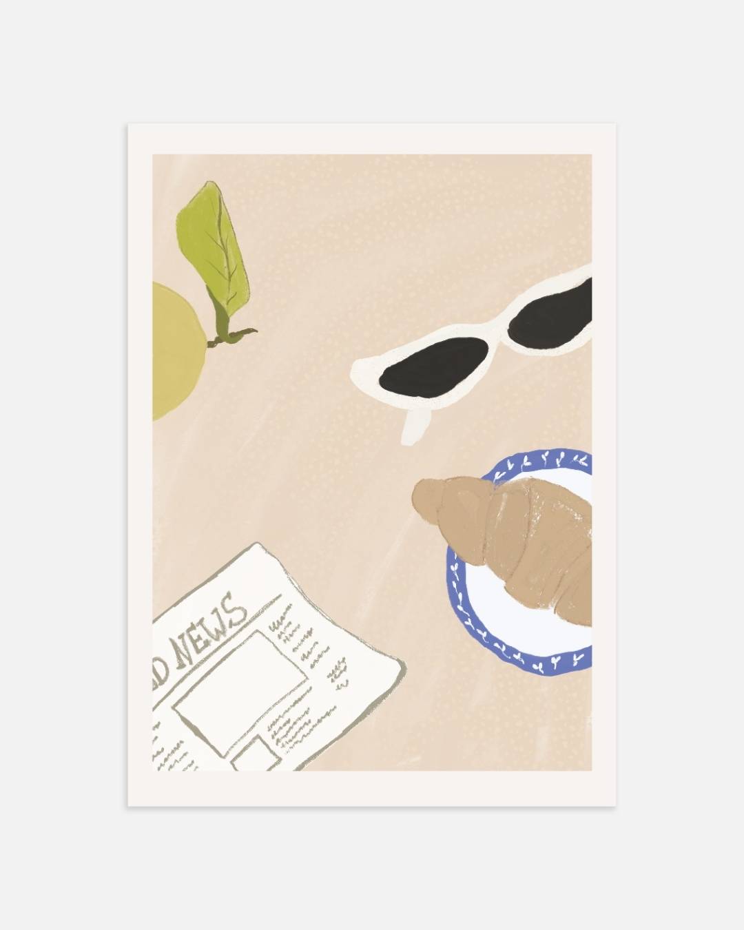 Ontspannen strand Poster – portret wanddecoratie van WallArtistic