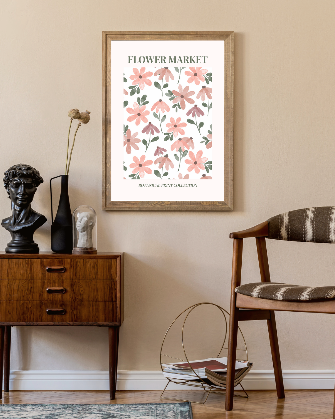 Flower market Poster – portret wanddecoratie van WallArtistic