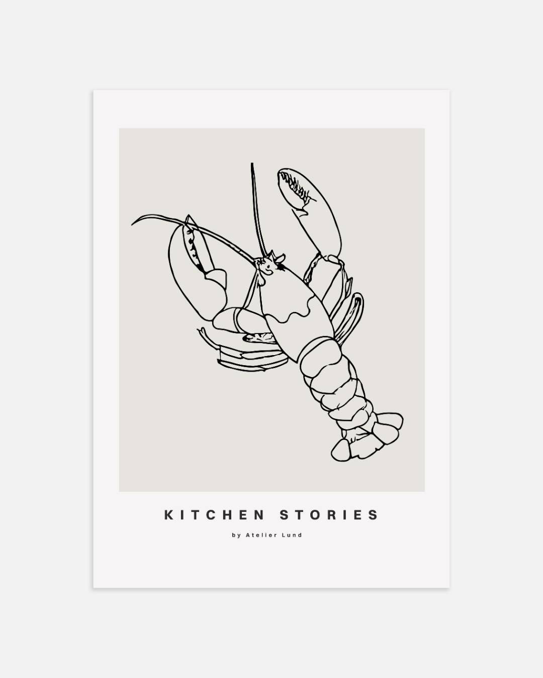 Kreeft Kitchen Stories Poster – portret wanddecoratie van WallArtistic