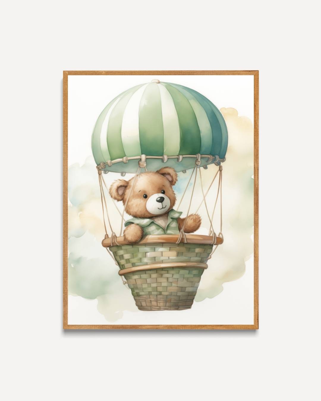 Teddy op luchtavontuur Poster – portret poster als wanddecoratie