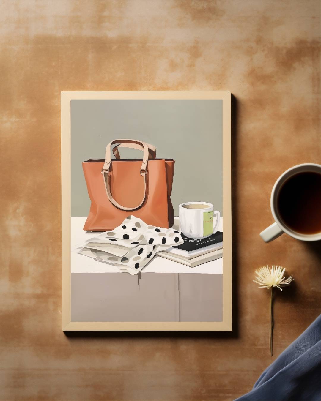 Tas en mok Poster – staande poster voor modern interieur