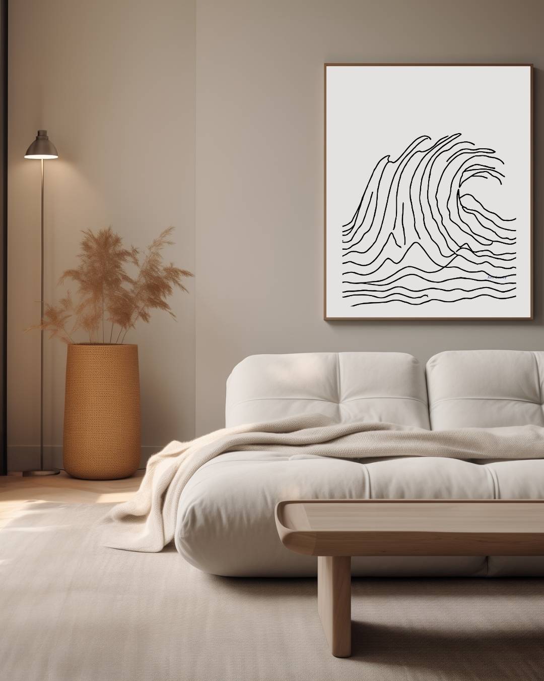 Grote golf lijntekening Poster – staande poster voor modern interieur