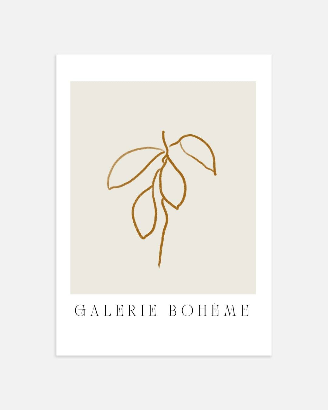 Gouden bladeren Poster – portret wanddecoratie van WallArtistic