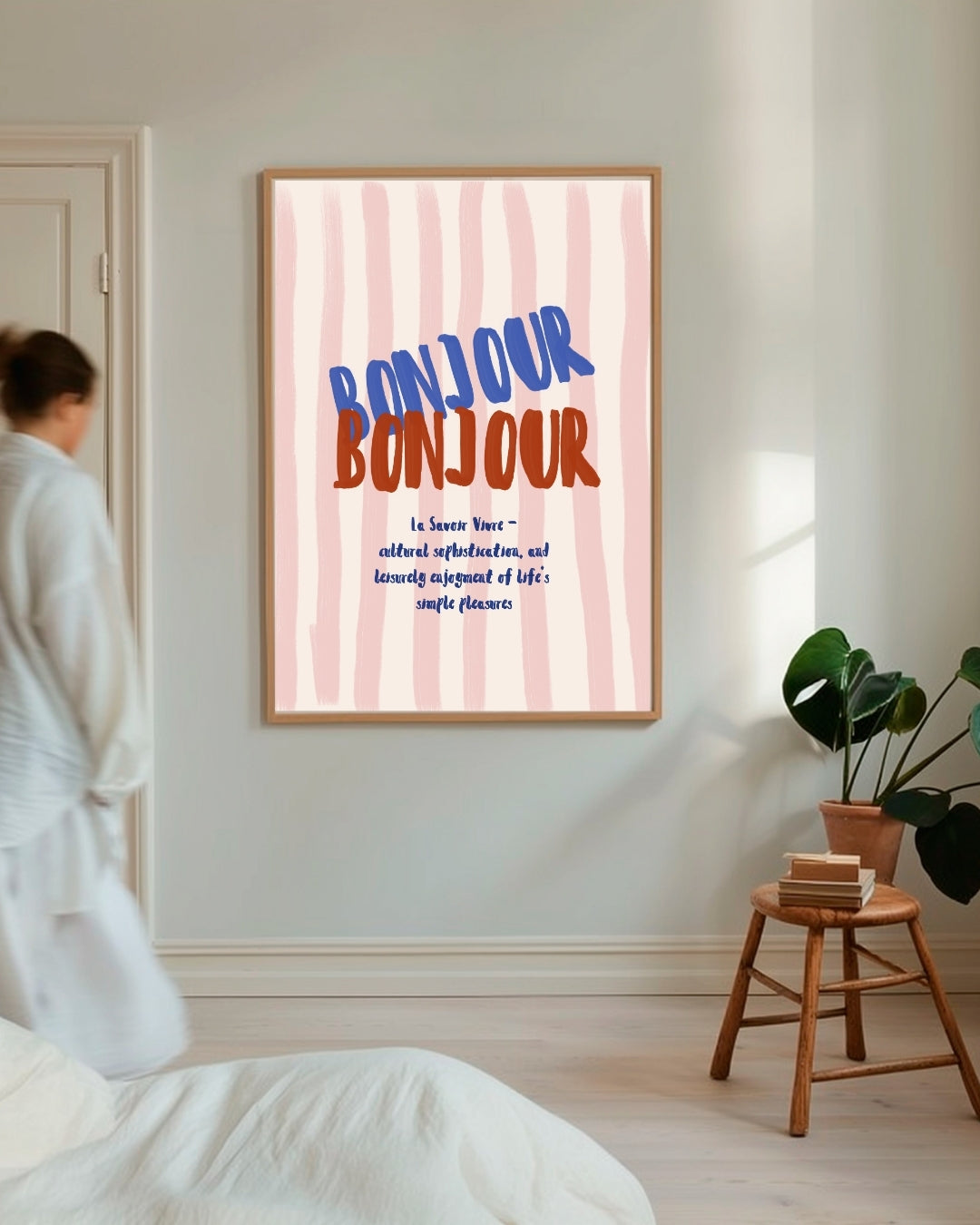 Bonjour Poster – staande poster voor modern interieur