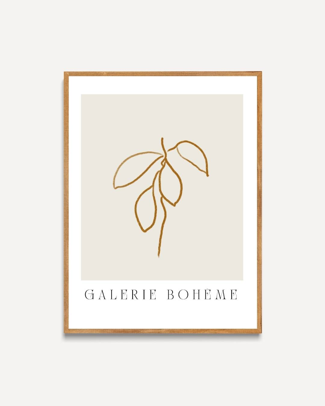 Gouden bladeren Poster – portret poster als wanddecoratie