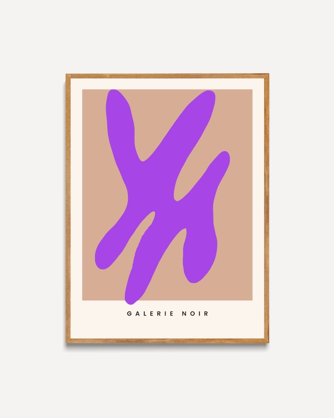 Paarse organische vorm Poster – portret poster als wanddecoratie