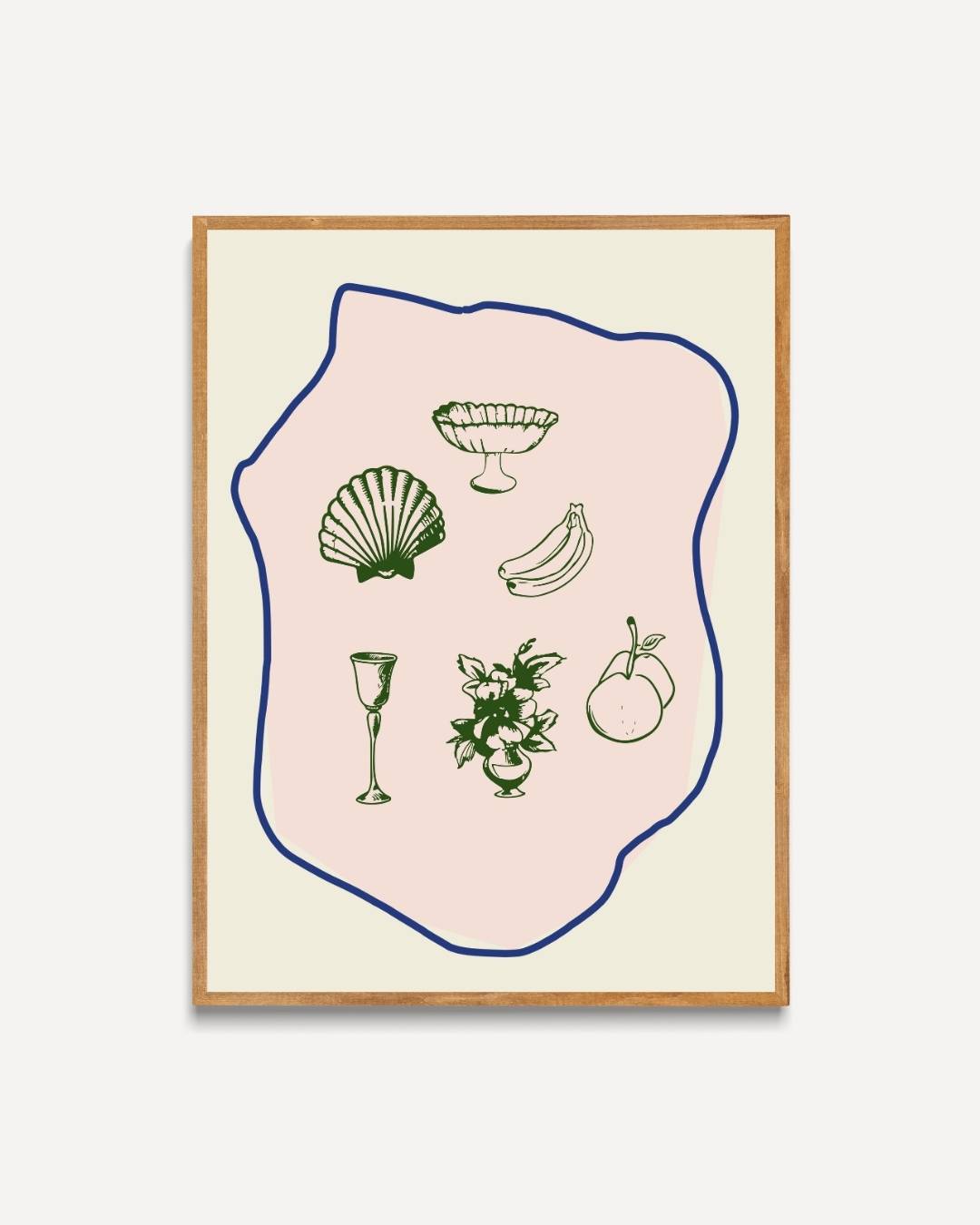 Stilleven abstracte illustratie Poster – portret poster als wanddecoratie