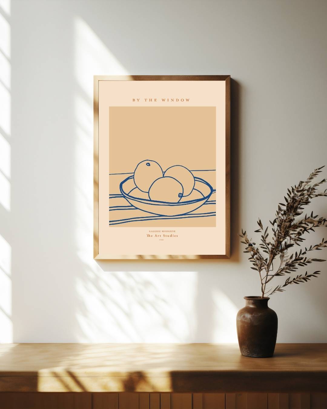 Bloemen bij het raam Poster – staande poster voor modern interieur