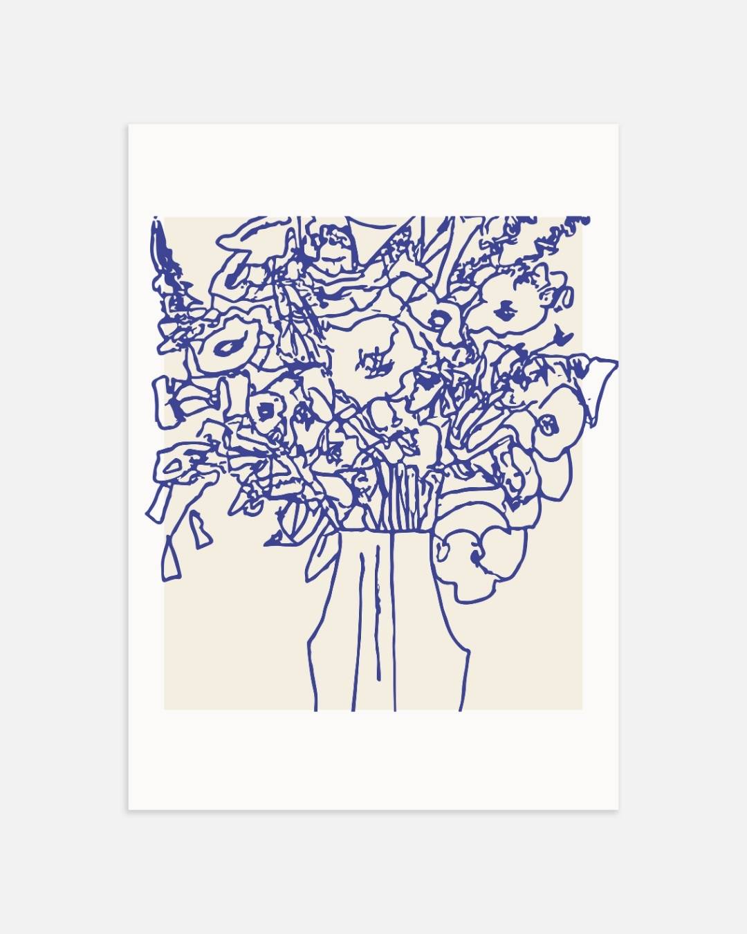 Veldbloemen in vaas Poster Kunstwerk – portret wanddecoratie van WallArtistic