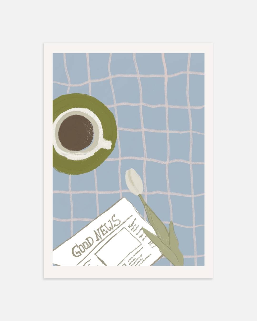 Koffiemoment Poster – portret wanddecoratie van WallArtistic