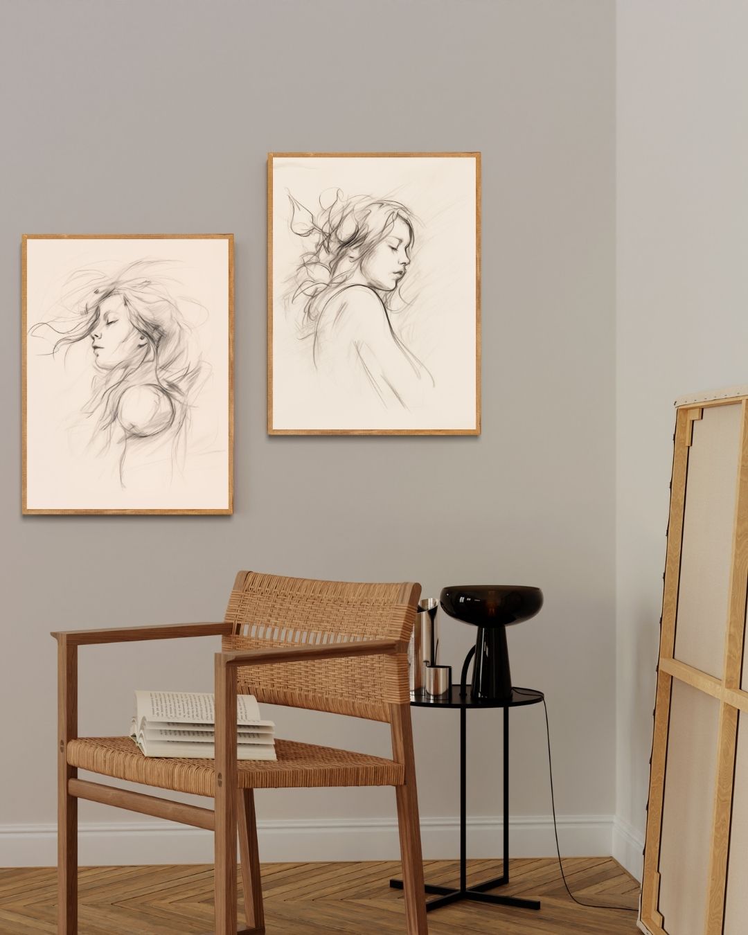 Rustige Schetsen Posterset – 2-luik posterset als wanddecoratie