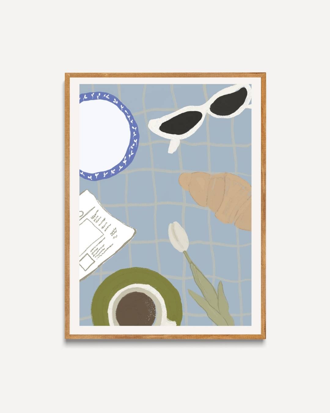 Ontspannen ontbijt Poster – portret poster als wanddecoratie