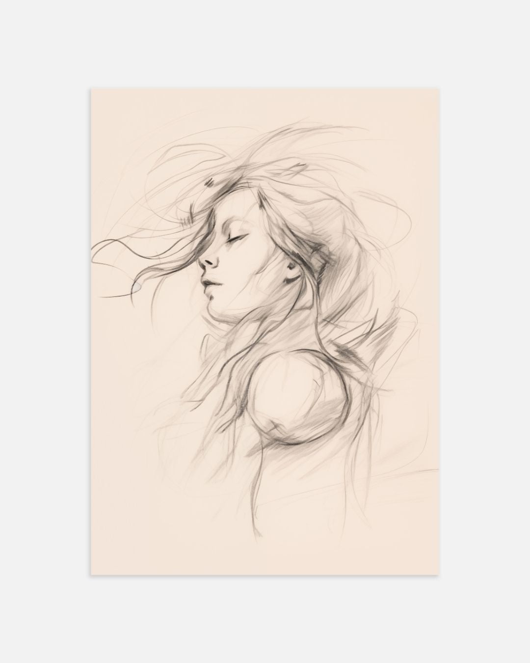 Rustige Schetsen Posterset – tweedelige poster set voor modern interieur