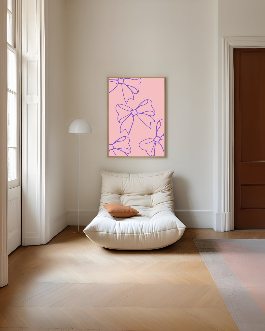 Strik Herhaling Illustratie Poster – staande poster voor modern interieur