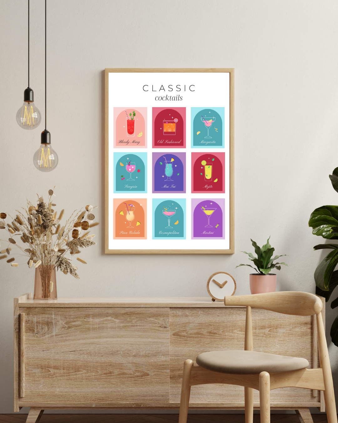 Classic cocktails Poster – staande poster voor modern interieur