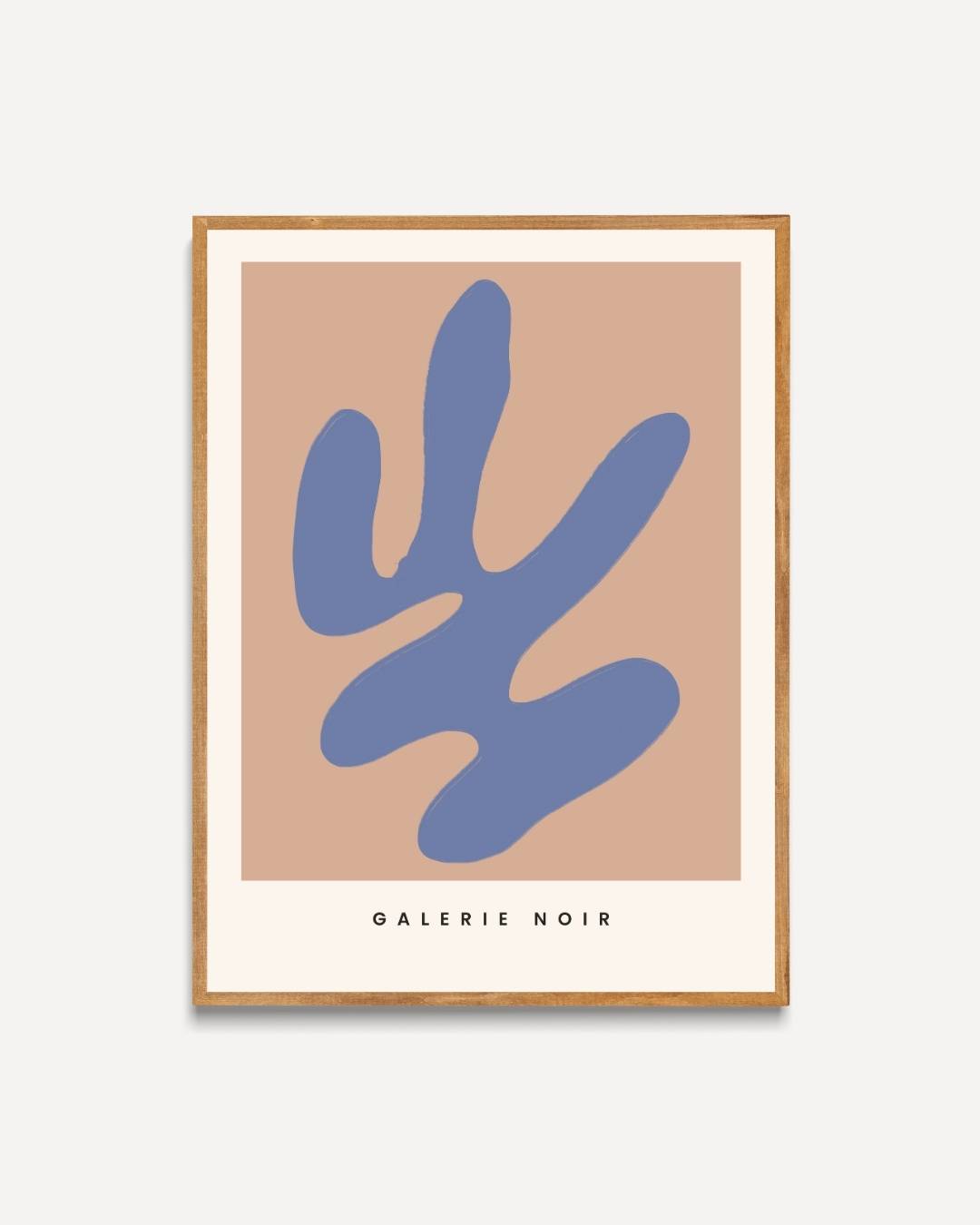 Organische blauwe vorm Poster – portret poster als wanddecoratie