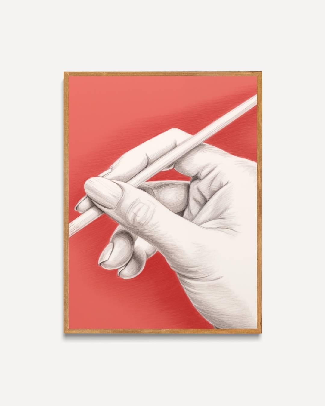 Hand met penseel Poster – portret poster als wanddecoratie