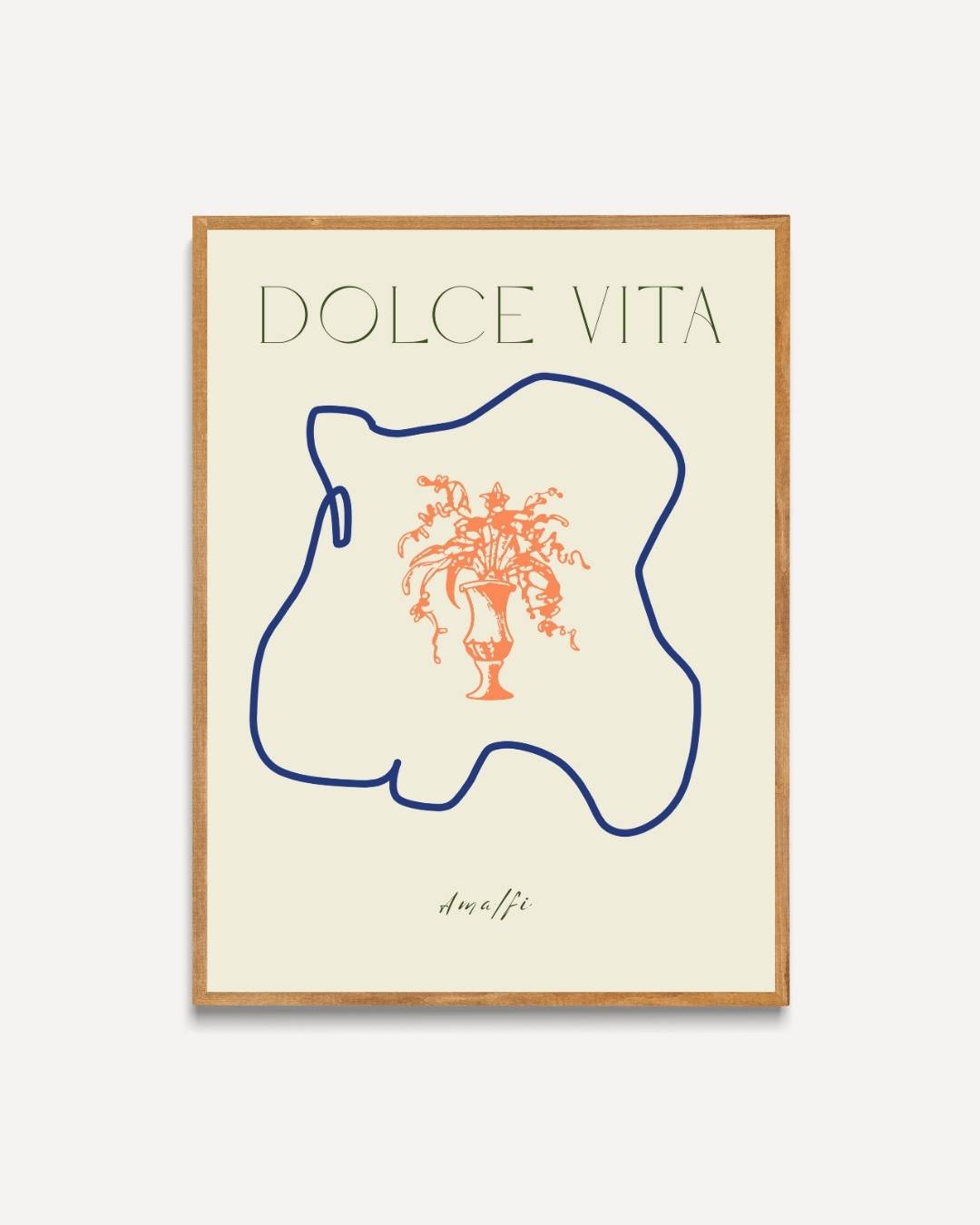 Dolce Vita Amalfi illustratie Poster – portret poster als wanddecoratie