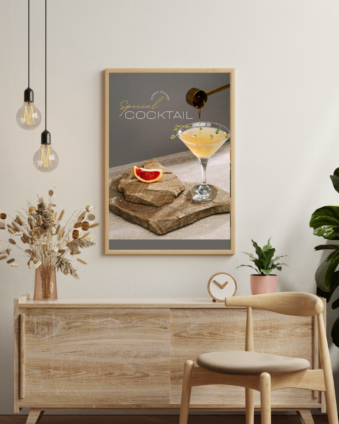 Cocktail Poster – staande poster voor modern interieur