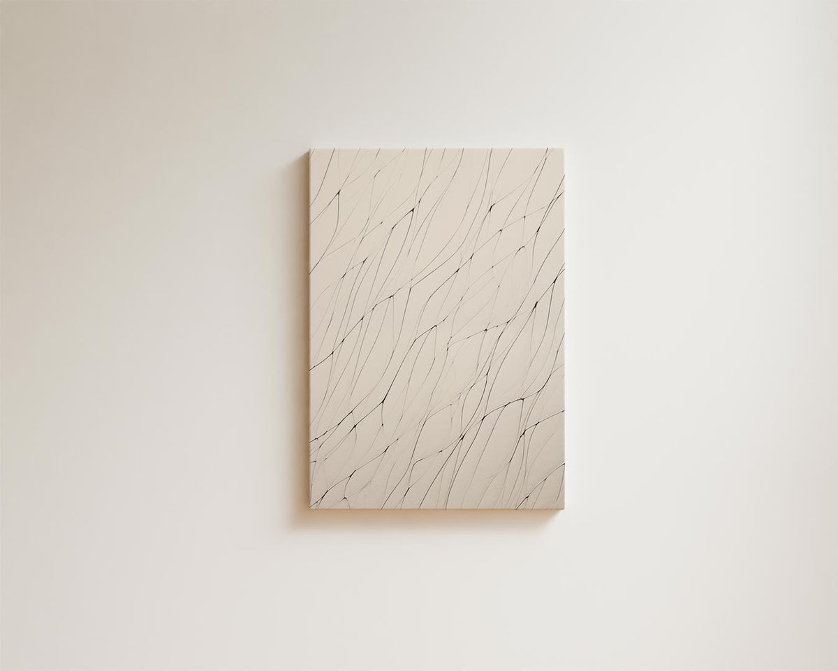 Netstructuur – staande wandkunst voor woonkamer of interieur