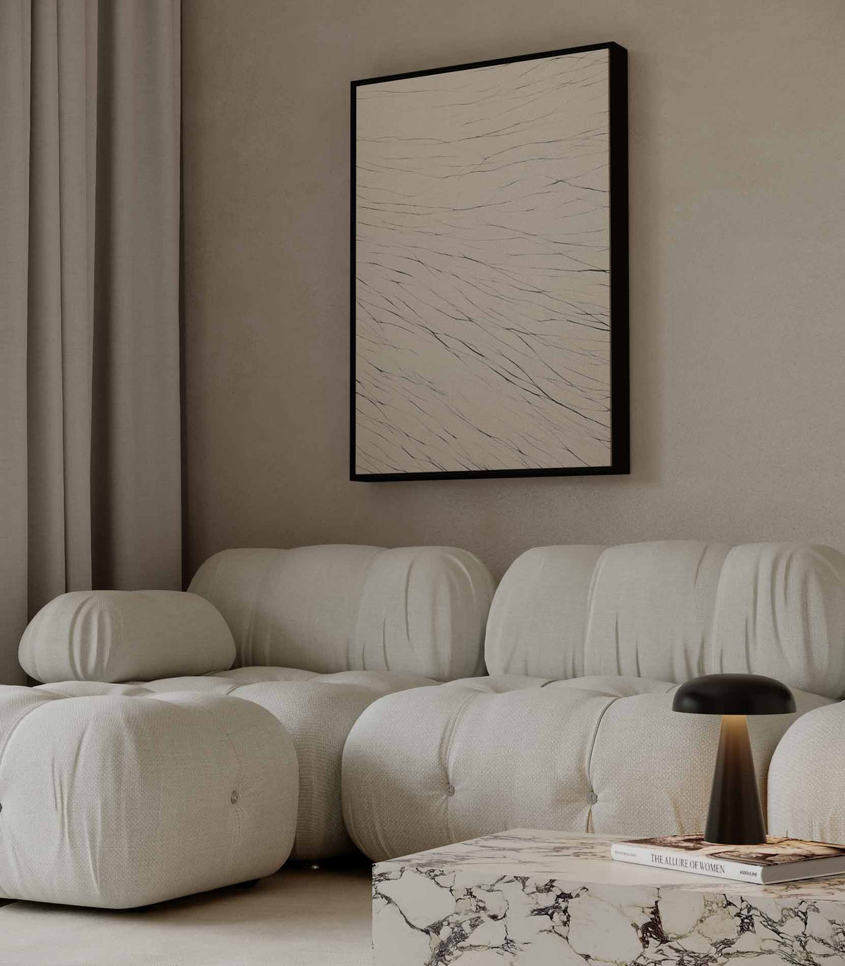 Fijne lijnen – canvas wanddecoratie in portret formaat