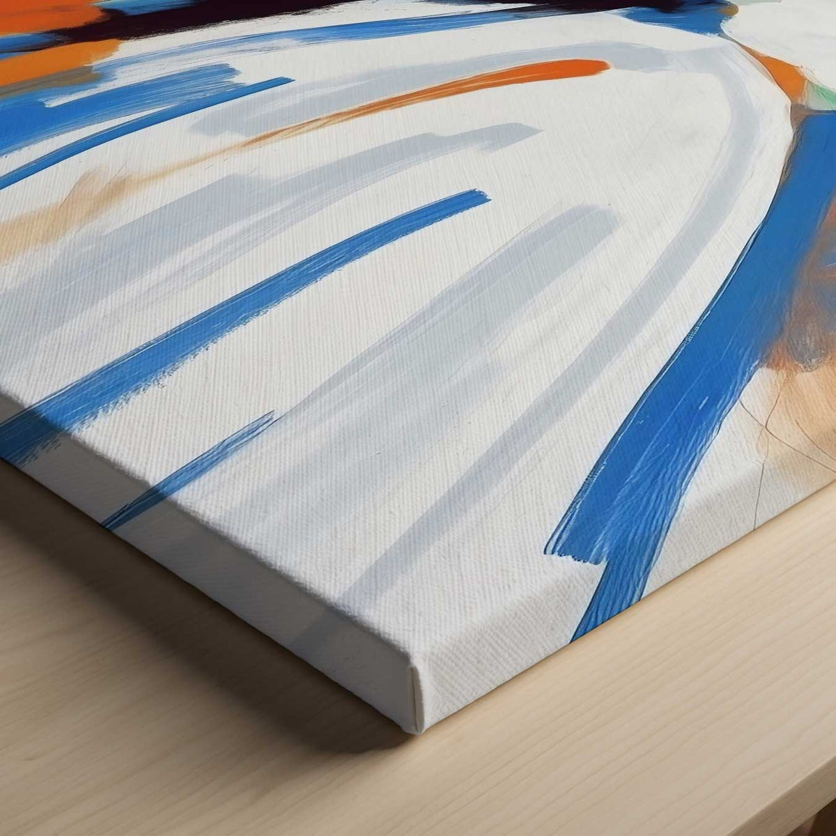 Schets van een vrouw met oranje haar – canvas wanddecoratie in portret formaat