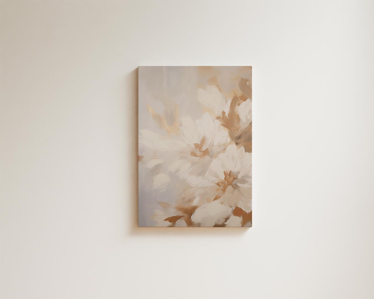 Zachte bloemen – staand kunstwerk voor modern interieur