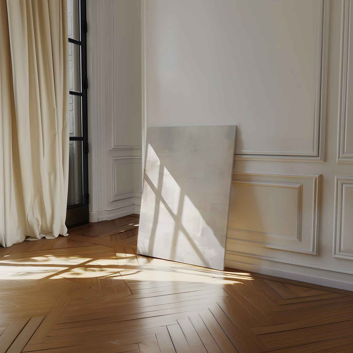 Lichte abstracte structuur – plexiglas wanddecoratie in portret formaat